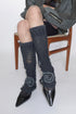 Merbeau × Cycle HANDMADE SPIRAL MIRRORED LEG -SLATE CHARCOAL- *Last1